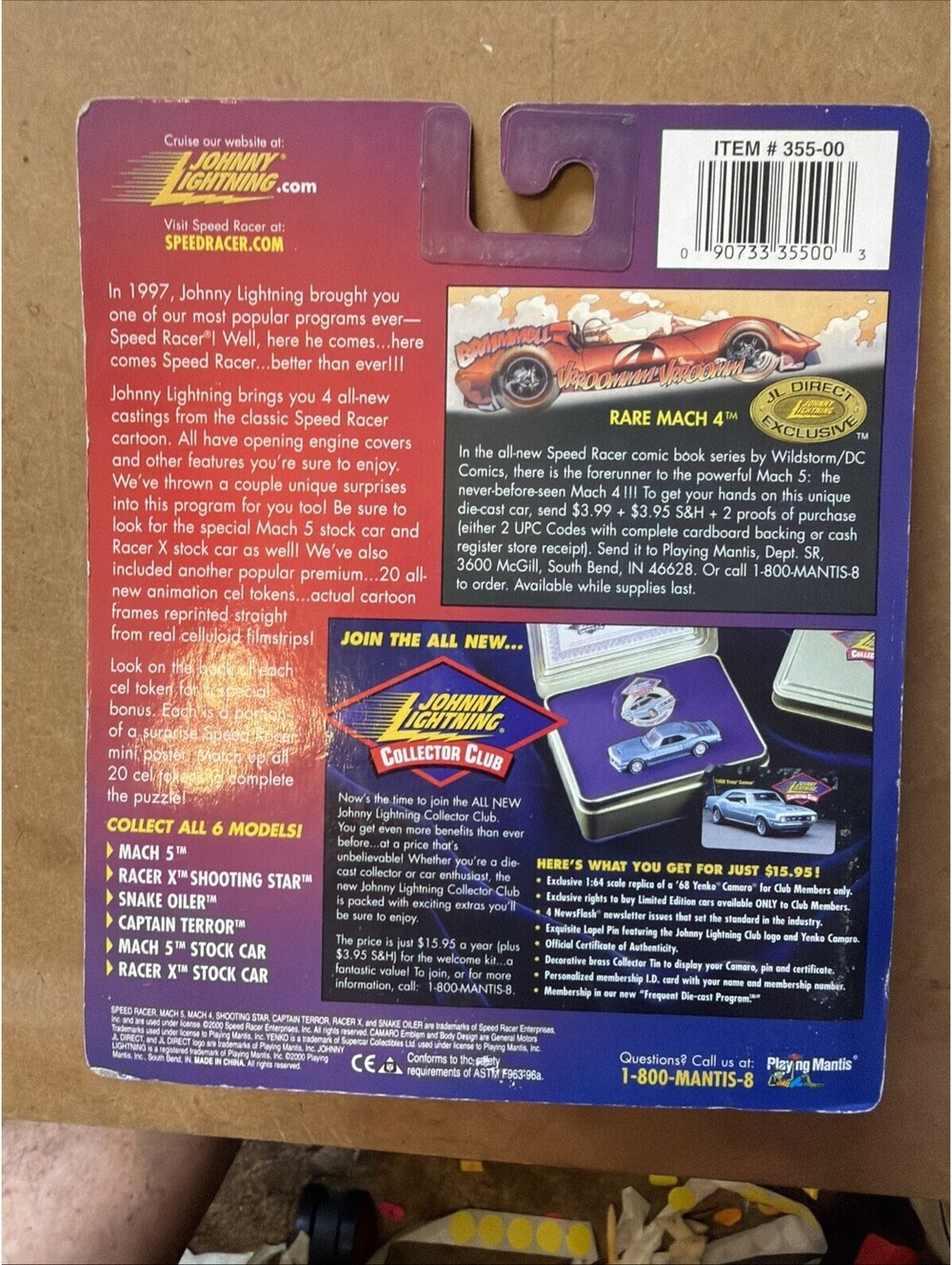 Johnny lightning Lightning Speed Racer X 2000 Stock Car White Chassis